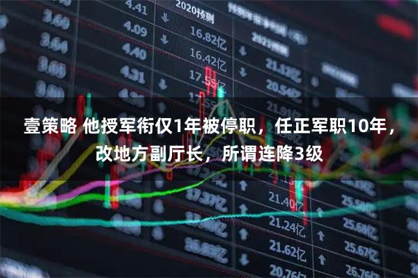 壹策略 他授军衔仅1年被停职，任正军职10年，改地方副厅长，所谓连降3级