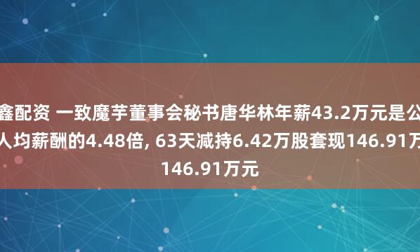 鑫配资 一致魔芋董事会秘书唐华林年薪43.2万元是公司人均薪酬的4.48倍, 63天减持6.42万股套现146.91万元